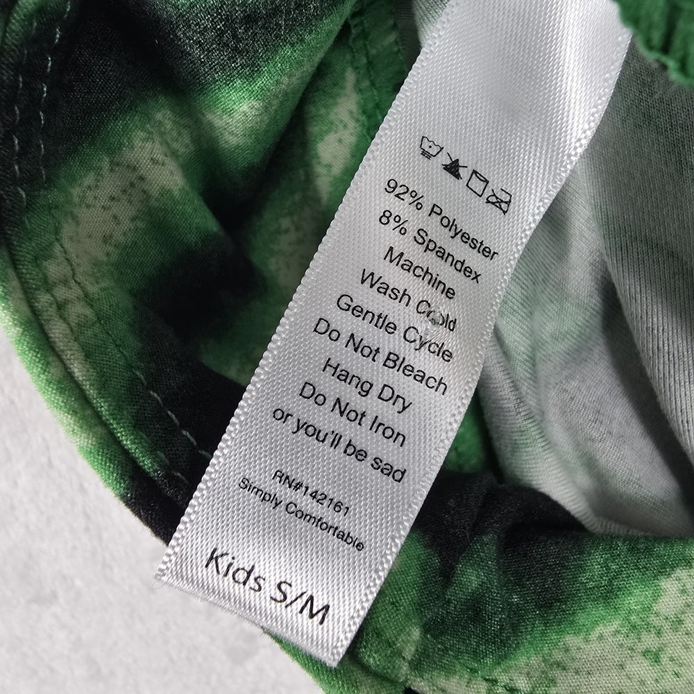 LuLaRoe Kids S/M Leggings Green Black Tie Dye Soft Stretchy Full Length Pants - Picture 7 of 7